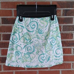 Lilly Pulitzer Late 90's Vintage School's Out Mini Skirt Size 2 (1327)